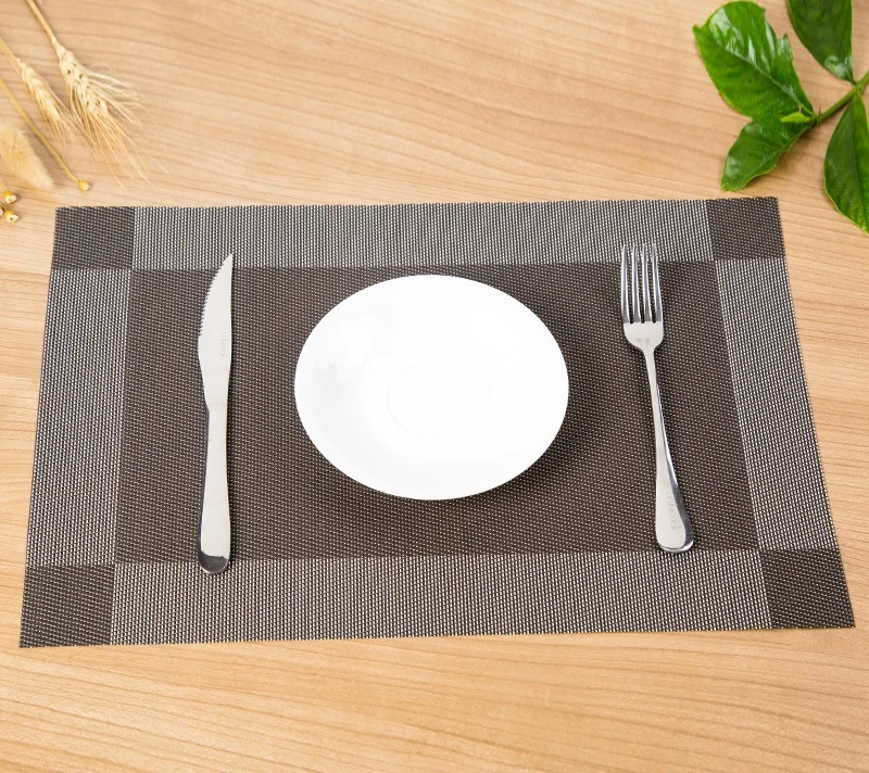 Placemat Crossweave Woven Vinyl Non-slip Insulation Placemat Washable ...