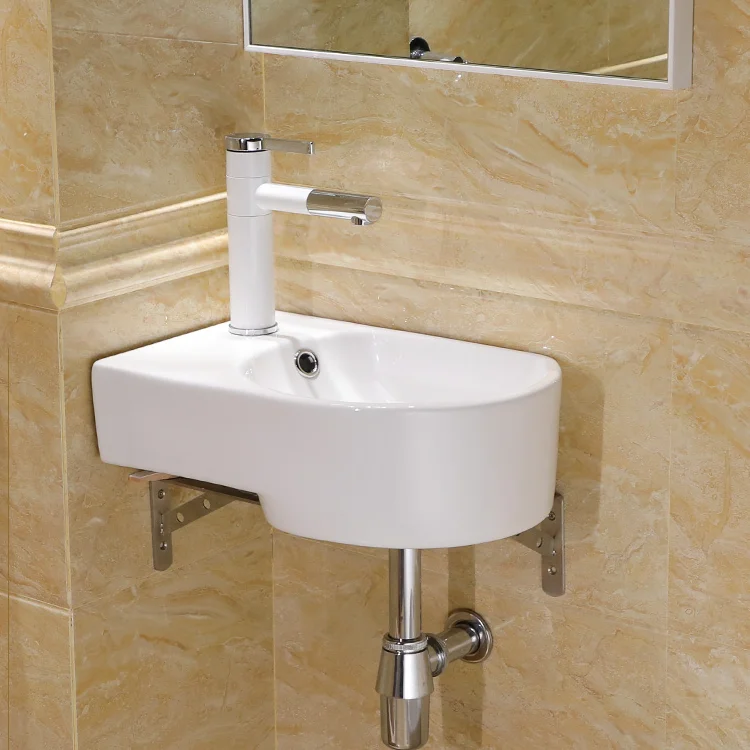 China best selling sanitary ware porcelain wall hung hair basin lavatory bathroom wash basin price cheep