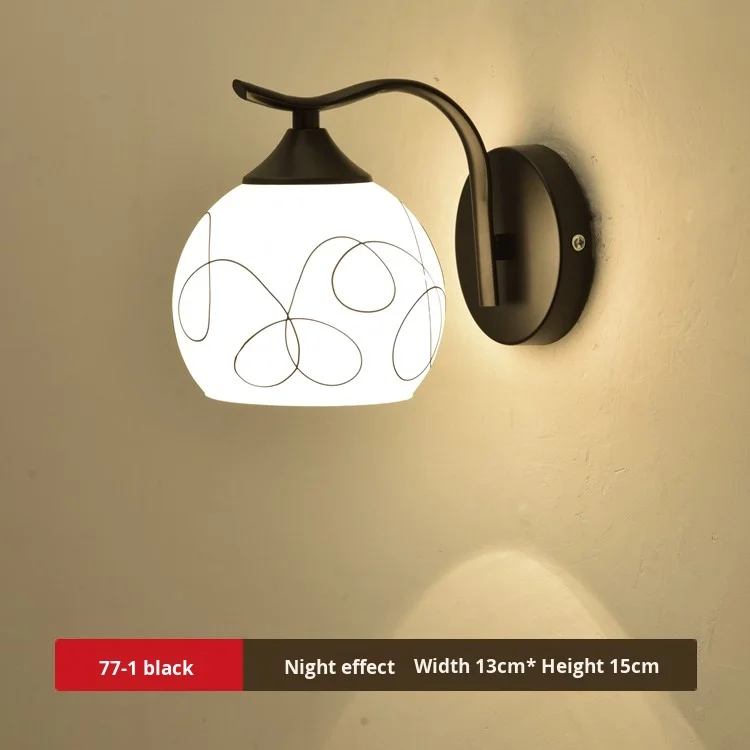 product nordic modern minimalist led wall lamp for living room tv background bedroom bedside simple creative staircase balcony iron e26-10