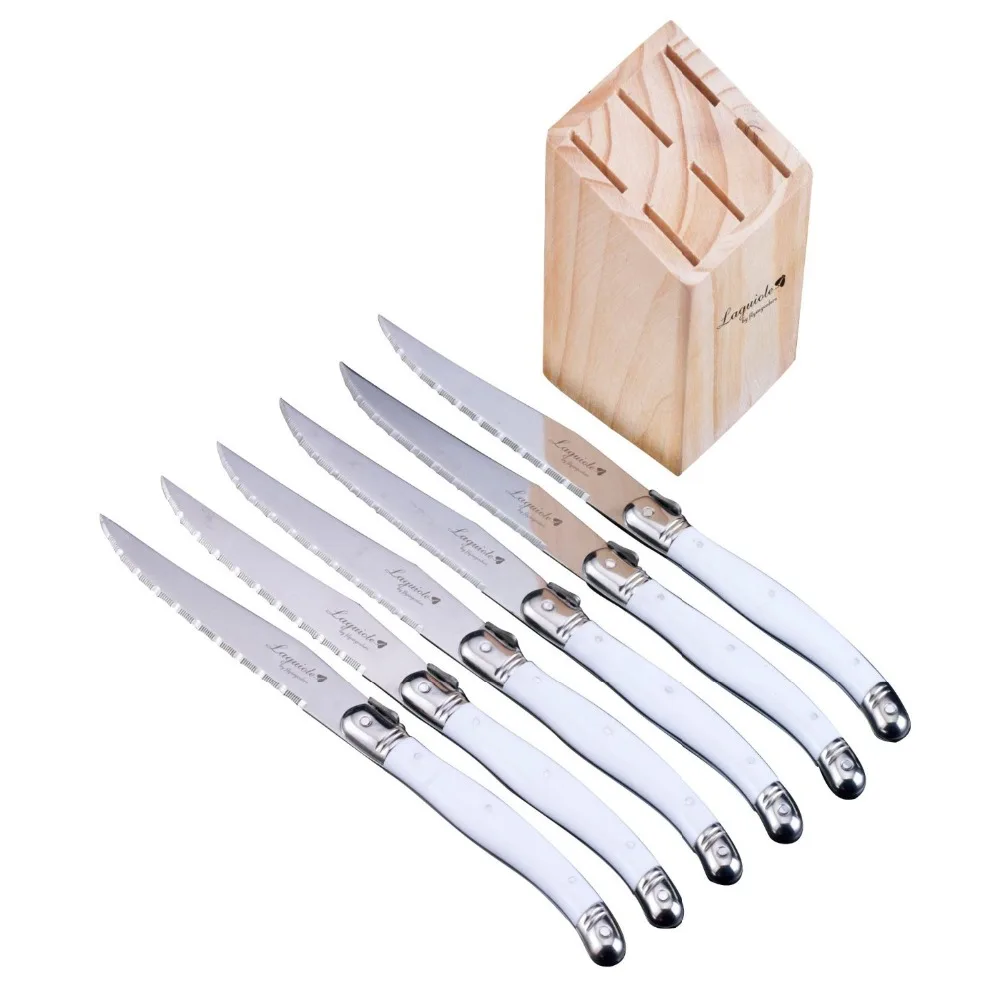 6 Pieces Stainless Steel Laguiole By Flying Colors Steak Knife Set