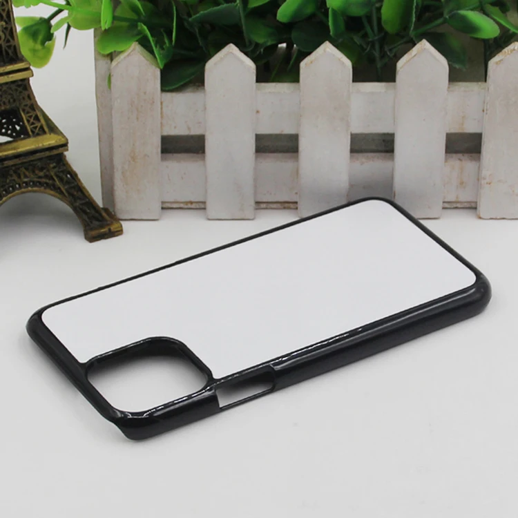 Factory Direct Sample Free 2D PC Sublimation With Metal Sheet Phone Case For iPhone 11 Black Plastic Sublimation Case