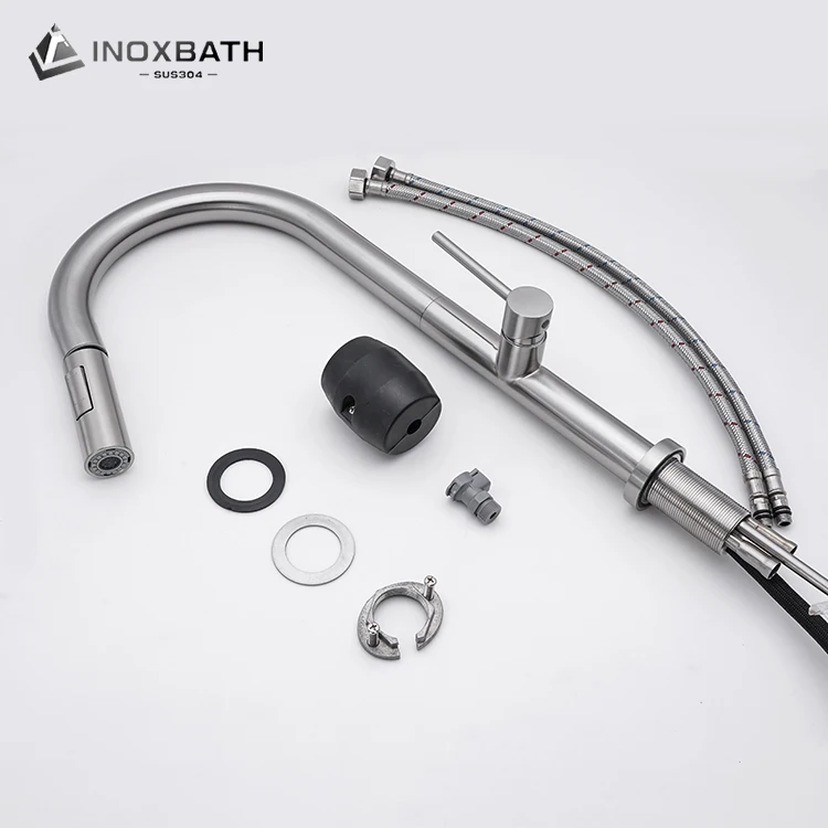 Chrome Sprayer Flexible Hose Mixer Tap Attachment Swivel Replacement Head Gold Black Single Pull