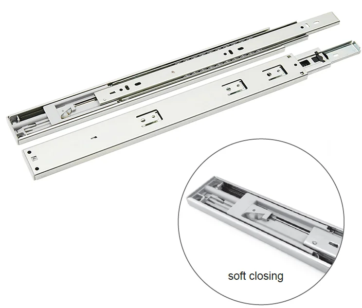 1045 Hd Factory Supply Cheap Telescopic Soft Closing Drawer Slide