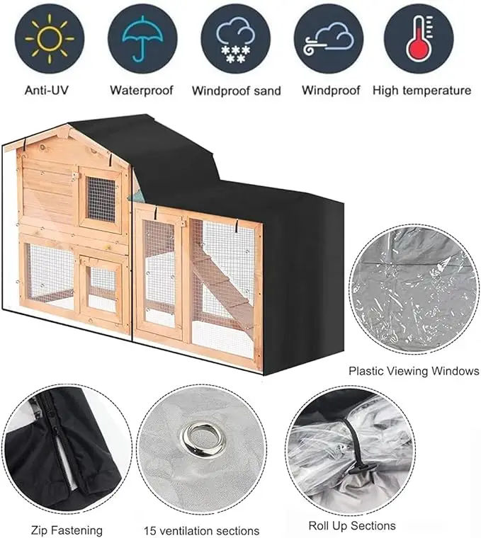 Triangle Rabbit Cage Cover Waterproof Rabbit Cage Cover Dustproof Pet