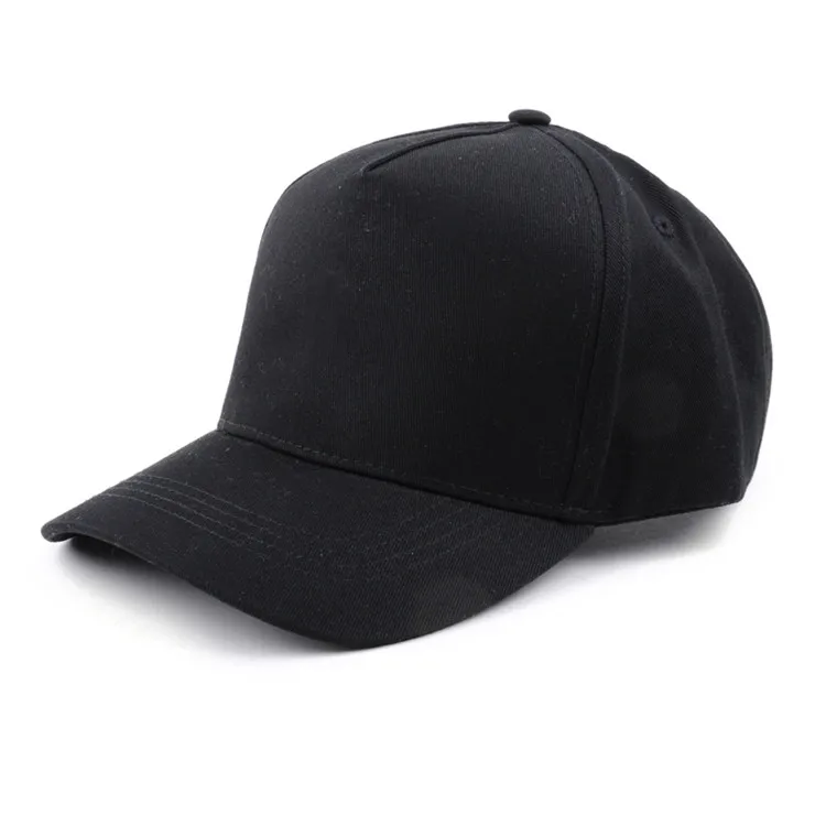 
QIAN HUI Customized Classic Black Cotton A Frame Snapback Baseball Cap for Gift 