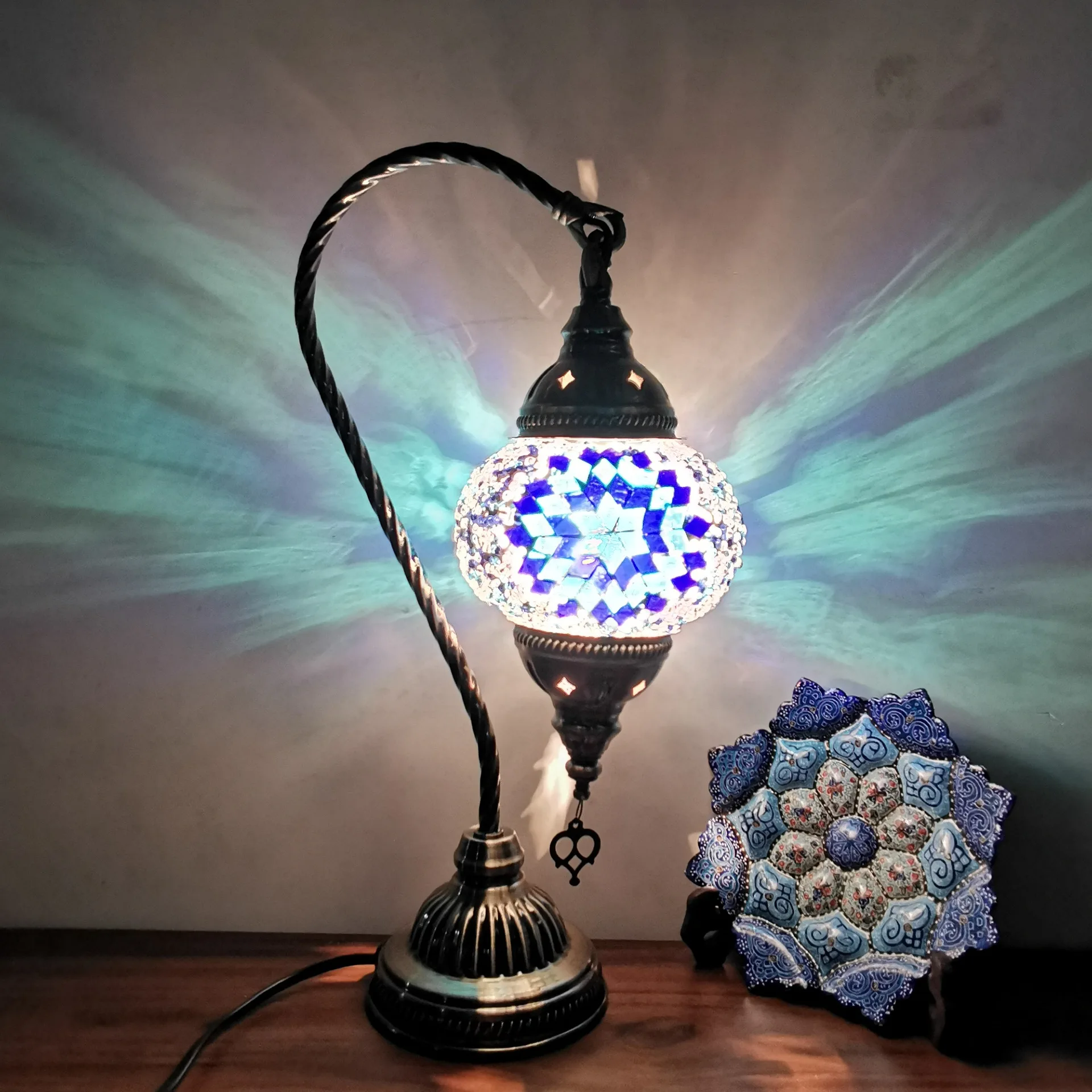 Table Lamp Turkish outlet Moroccan Mosaic Lamp Light