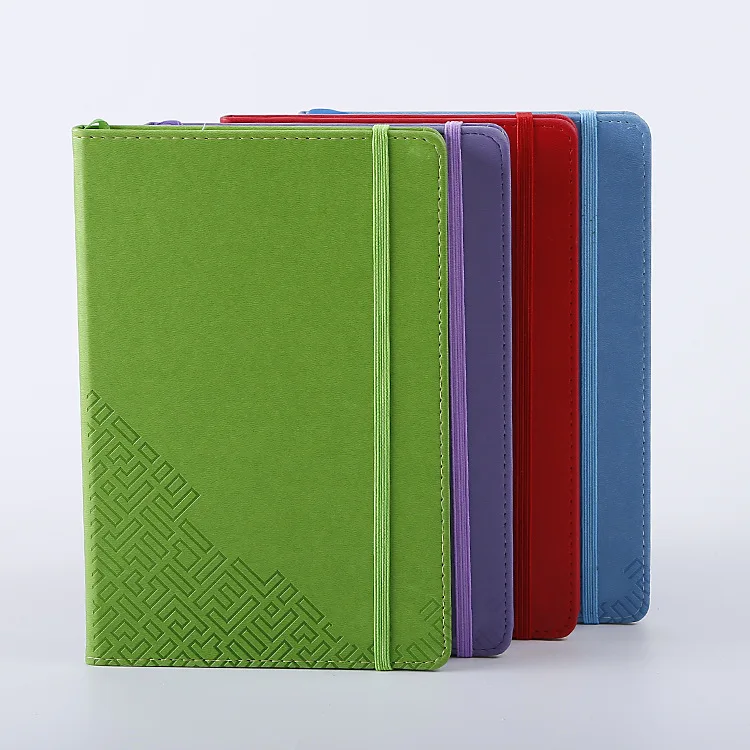 Best seller wholesale pure color PU leather cover planner a5 diary jornal notebook