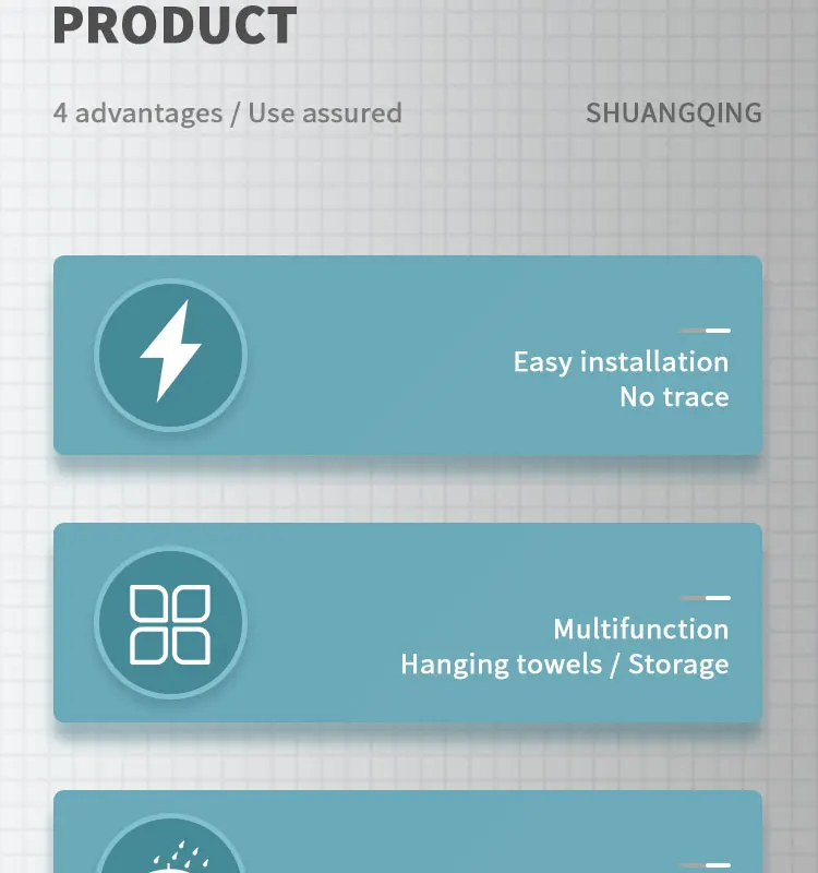 تصميم جديد للحمام مثبت على الحائط مجموعة بلاستيكية مكونة من ثلاثة حامل فرشاة أسنان مع كوب لعائلة