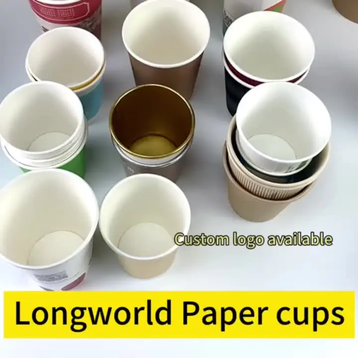 Eco-friendly Disposable Kraft 5oz 9oz 12os 400 ml Single Wall No Plastic  Water-based Coated Paper Cup for Juice 12oz