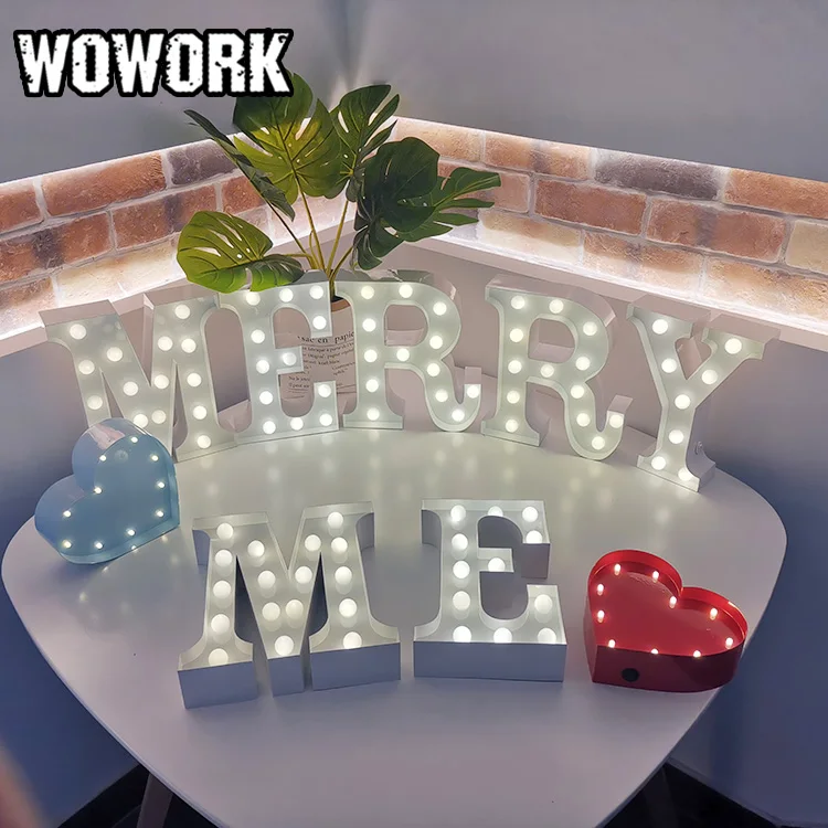 WOWORK baby room decoration writing name led lighting with wall mounted
