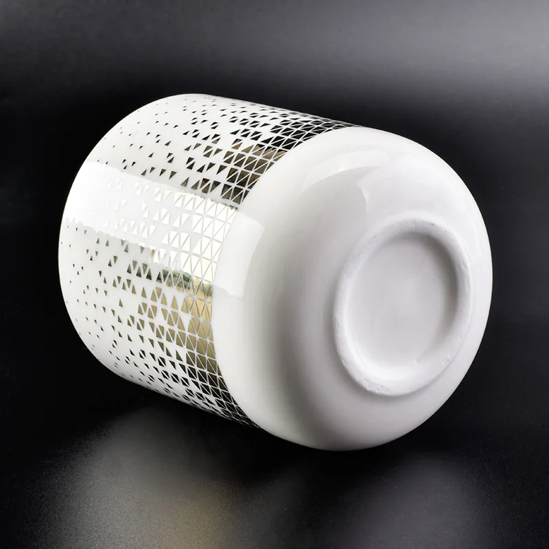 Wholesale Ceramic Candle Holder Mosaic Pattern Metallic Designs Home Decoration