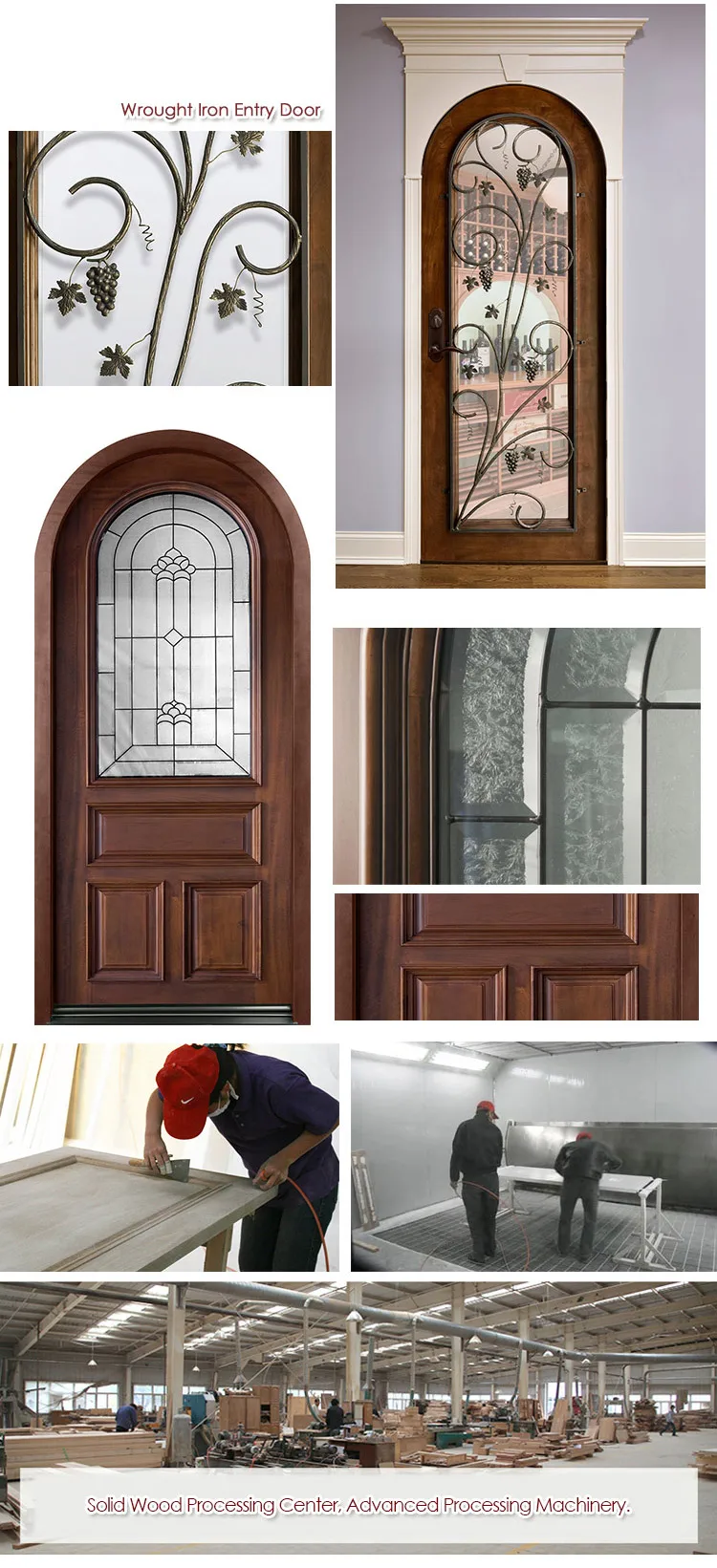 Original stock colonial front entry doors clear glass door classic wooden designs