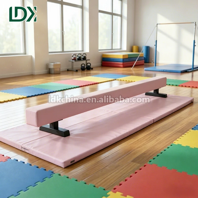LDK Factory Price Pink Gym Landing Mat Gymnastics Floor Mat Balance Beam Mat