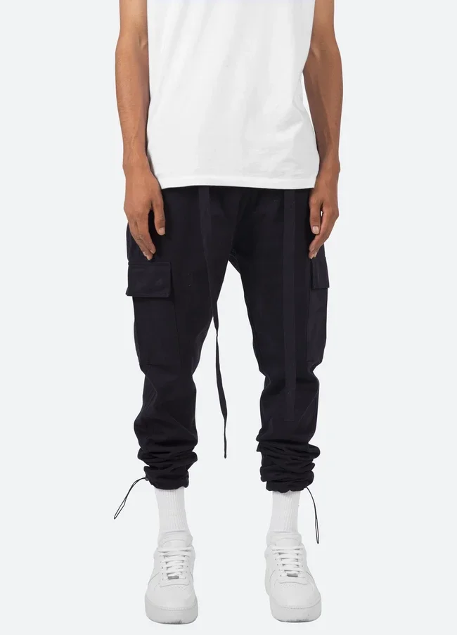 Wholesale custom fashion new design men's jogger pants slim skinny cargo pants elastic at the bottom