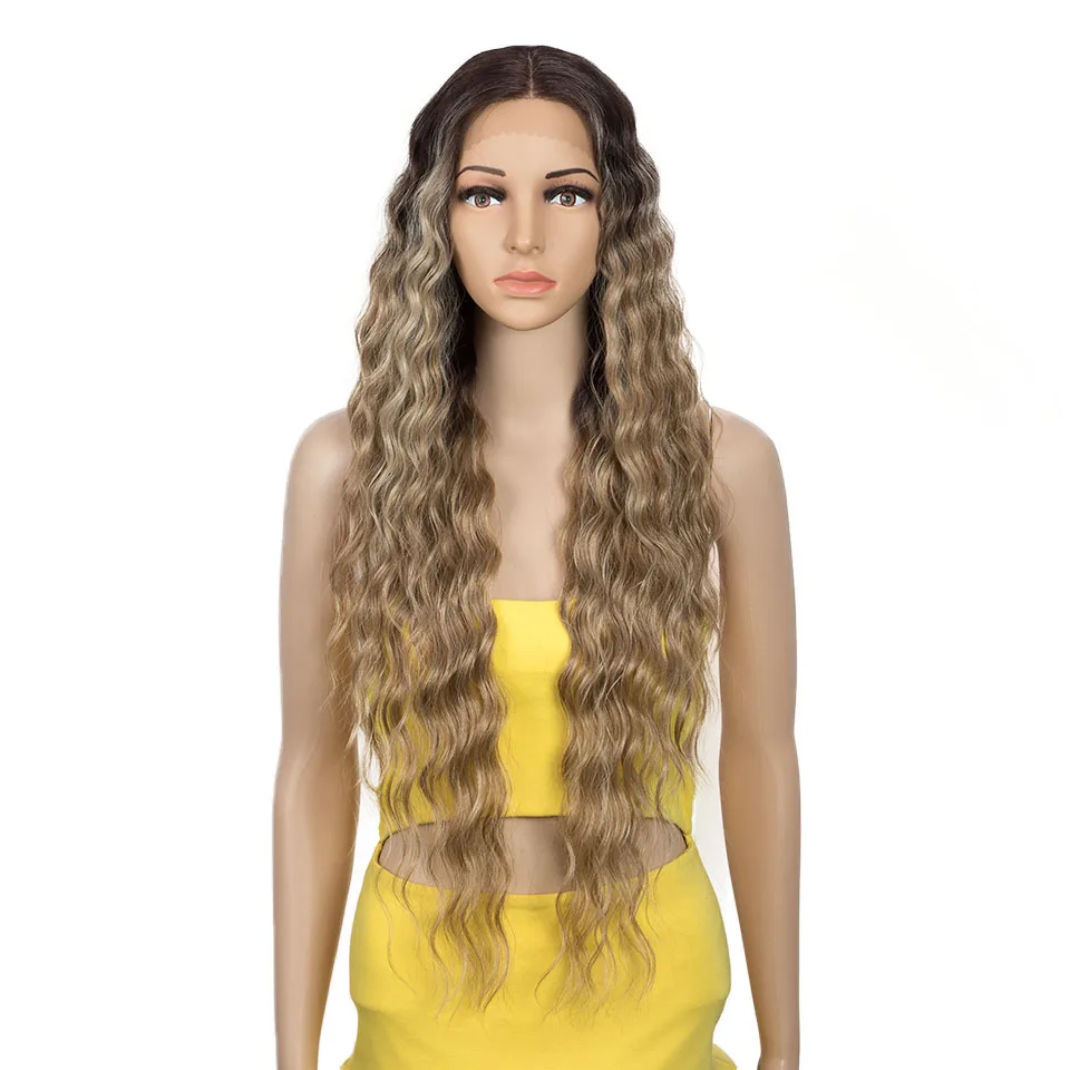 

Synthetic Lace Front 32 Inch Long Wavy Ombre Wig ynthetic Hair Wigs For Women Lace Front Wig,1 Piece, Pictures showed