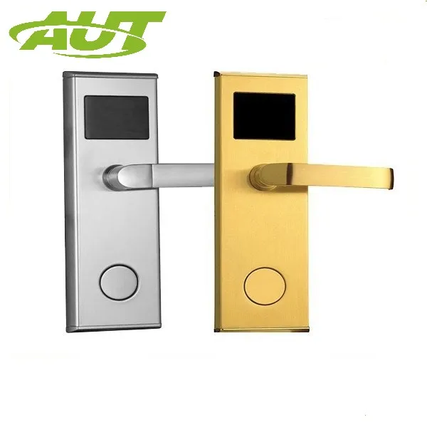 Pr/áctico pomo de Puerta Exterior con Cerradura para Oficina en casa Pomo de Puerta de Acero Inoxidable con Cerradura