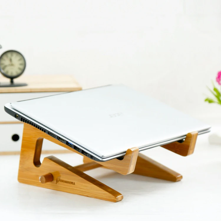 

desktop bamboo laptop holder rack whole,30 Pieces