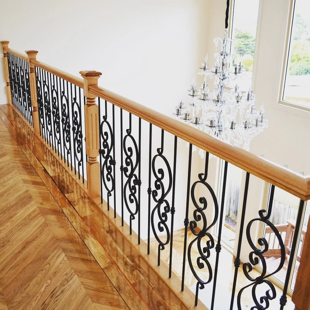 Iron Stair Railing Designs / Australian Used Wrought Iron Stairs