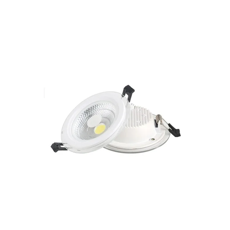 Most popular factory outlet round led COB glass panel light 5W 110mm