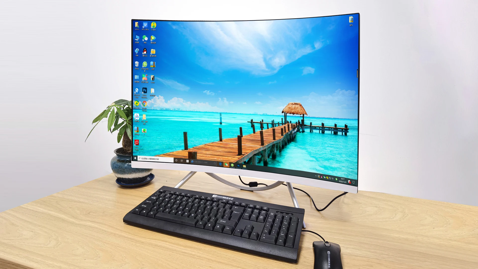 Sealan 27 Inch High Quality Core Cpu I3 I5 I7 Curved Aio Gaming Pc All