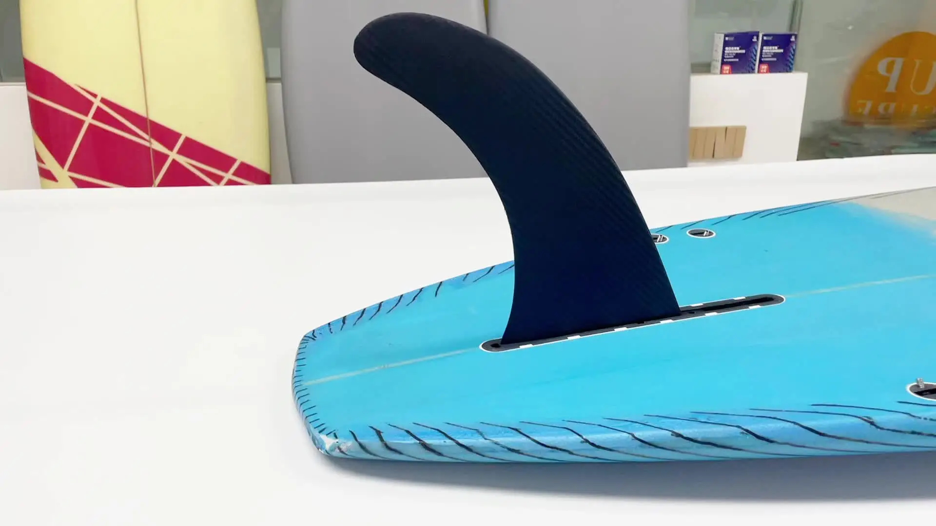 Customized Surfboard Fin 10inch Plastic Single Fin Line Texture