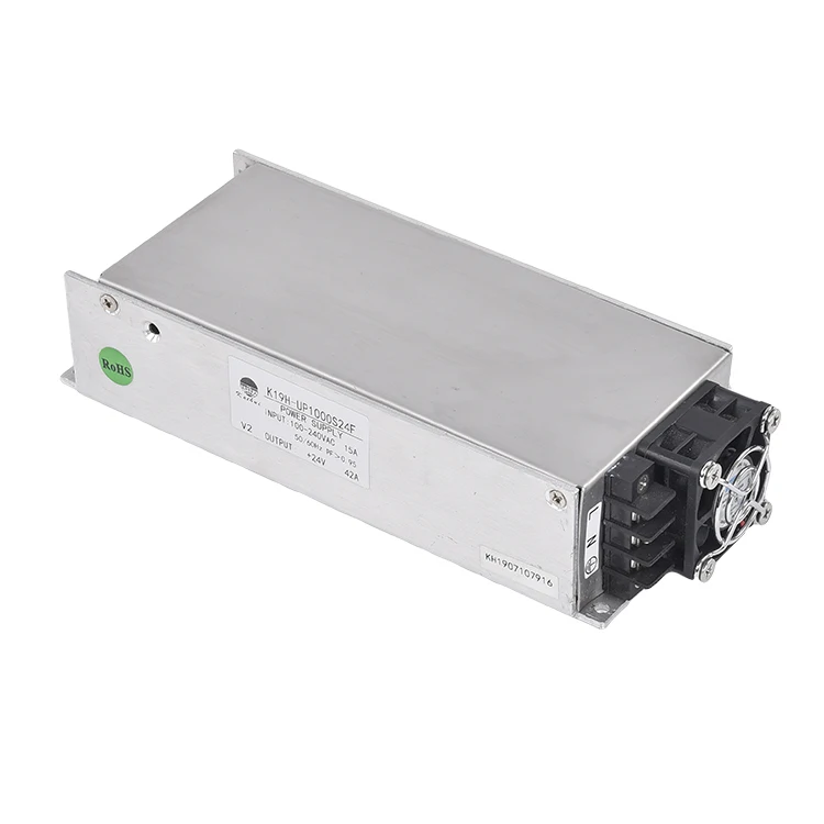 CE 94% efficiency 50a 1200w 24v ac to dc constant voltage smps power supply with cooling fan