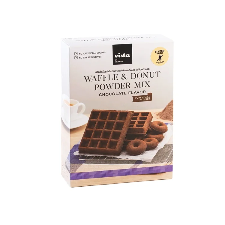 
Hot Sale Top Quality Waffle and Donut Chocolate Flavor Powder Mix Gluten Free 