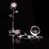 Customize Gifts Lotus Holiday Quartz Balls Crystal Glass Rose Flower For Decorationgifts & Wedding Decoration Christmas Gift