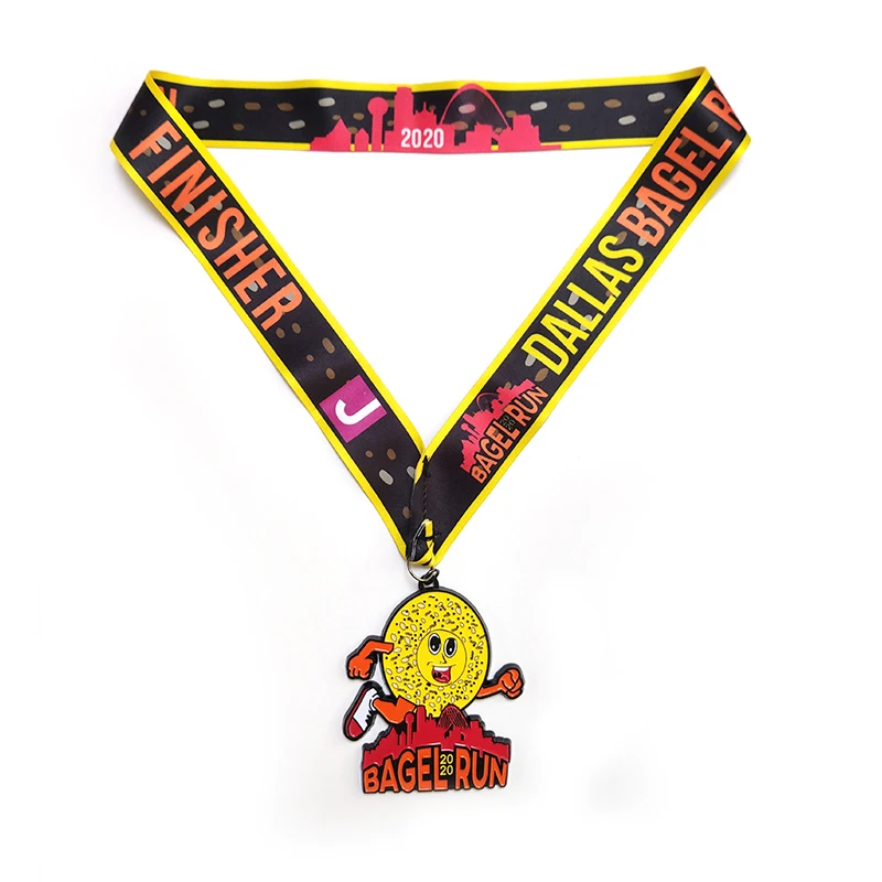 Baseball Basketball Football Gymnastics Marathon 5K Virtual Running Race Finisher Blank Gold Sports Lanyard Award Custom Medal
