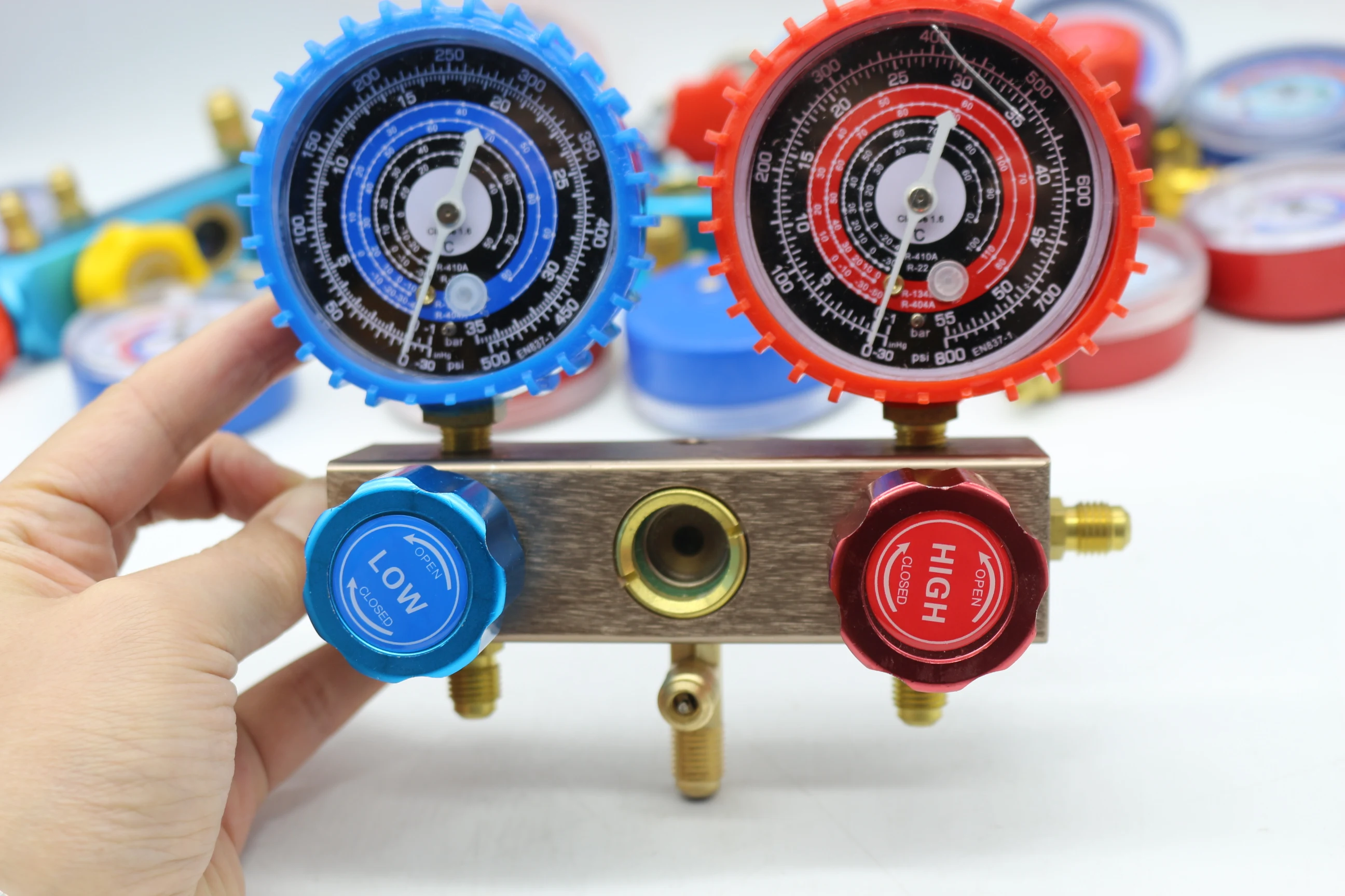 空调a/c r410a制冷剂歧管压力表组