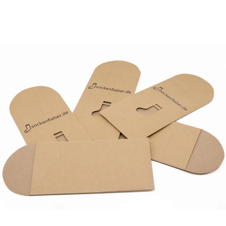 Custom Natural Brown Kraft Handmade Paper Socks Packaging Box - Buy