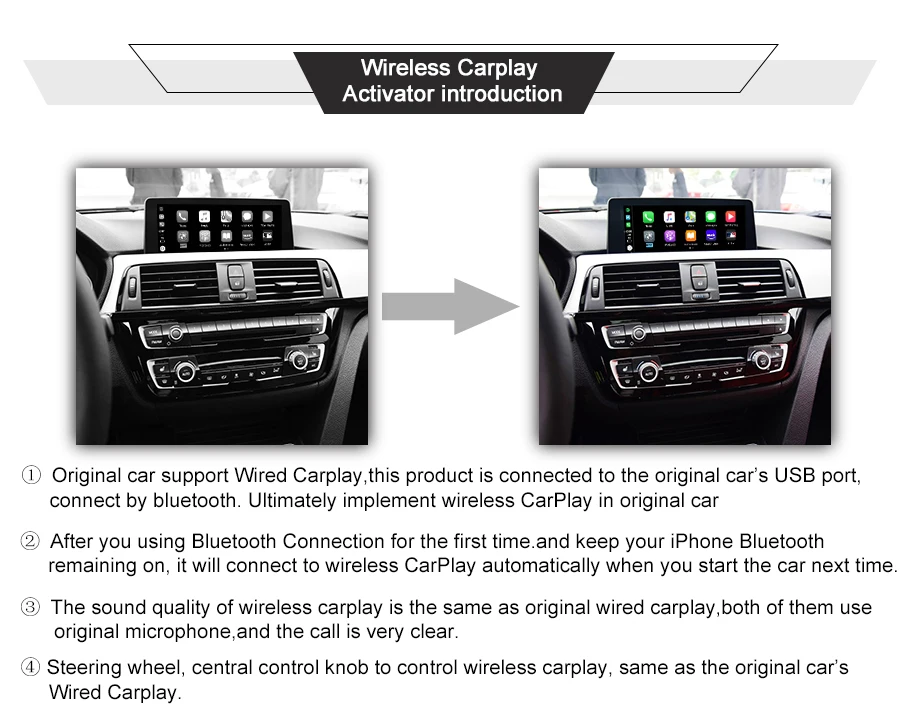 Wireless Carplay Activator Usb Dongle For Audi A1 A3 A4 A5 A6 A7 A8 Q2