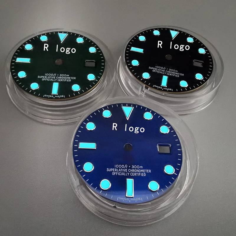 Fit 3135 Movement Watch Parts Rlx Sub Blue Black Green Dial 27.3mm