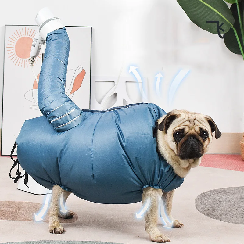 Folding Dog Drying Bag Bath Bathing Tools For Dogs Pet Hair Dryer Blow