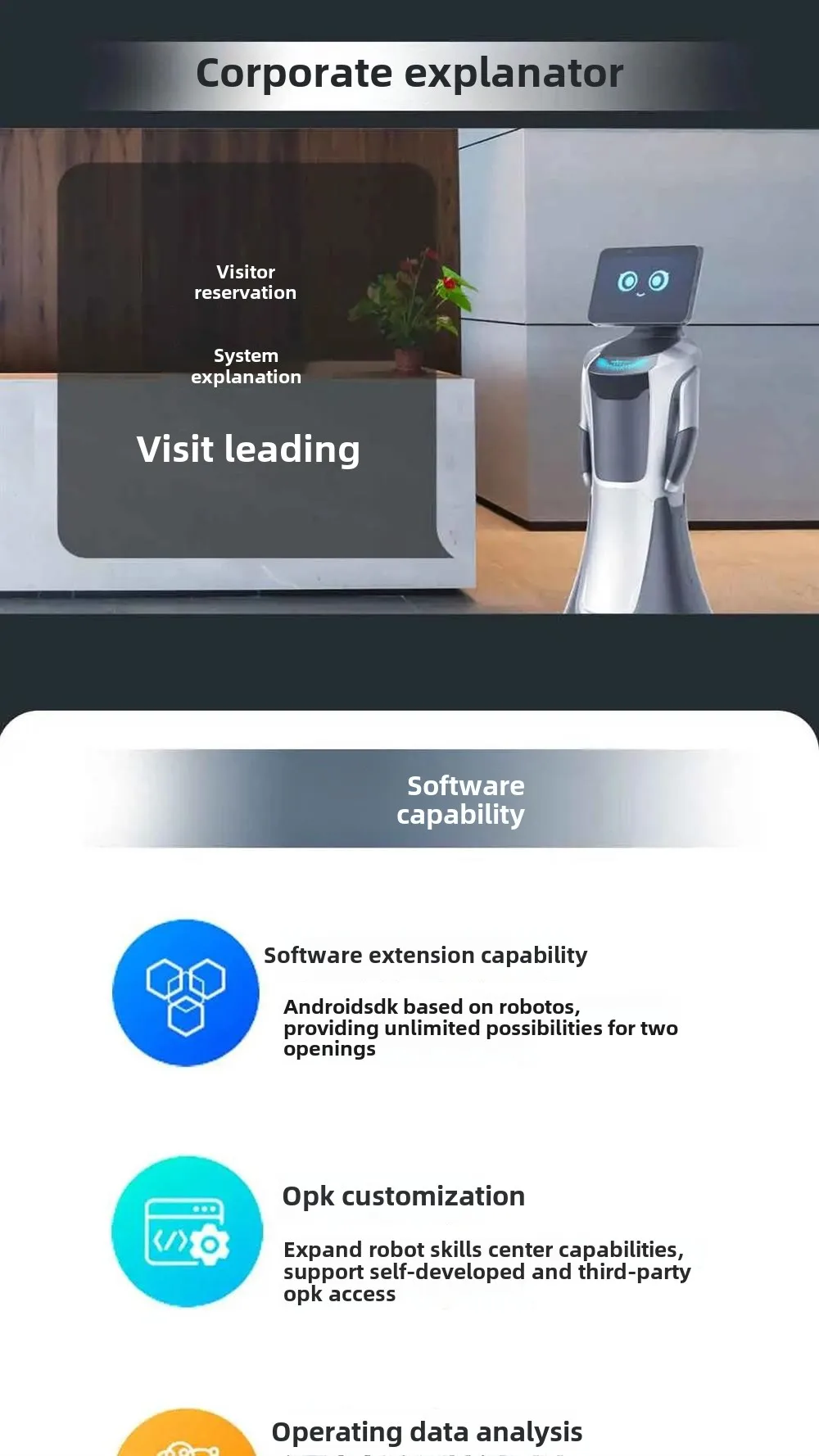 For Xiaomi 2 Exhibition Hall's Intelligent Robot Reception Service Leopard Welcome Automatic Voice Dialogue for Commercial Used factory