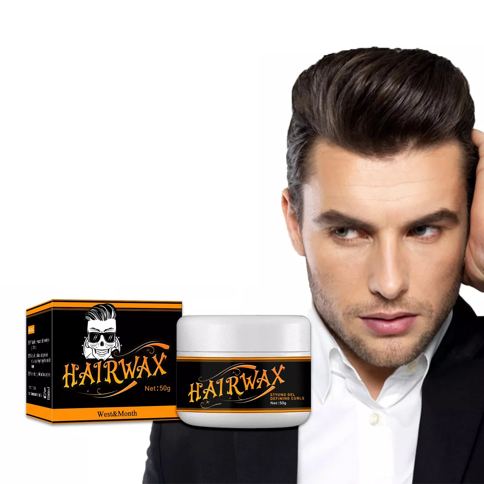 West&month Professional Styling Hair Wax Pomade Curly Hair Size Products  Oil Hold Styles Hair Styling Wax For Men - Buy Hair Pomade Strong Style  Restoring Pomade Hair Wax Skeleton Cream Slicked Oil