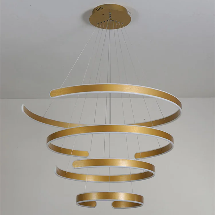 C shape black gold modern LED chandeliers lighting nordic pendant light  chandeliers lighting