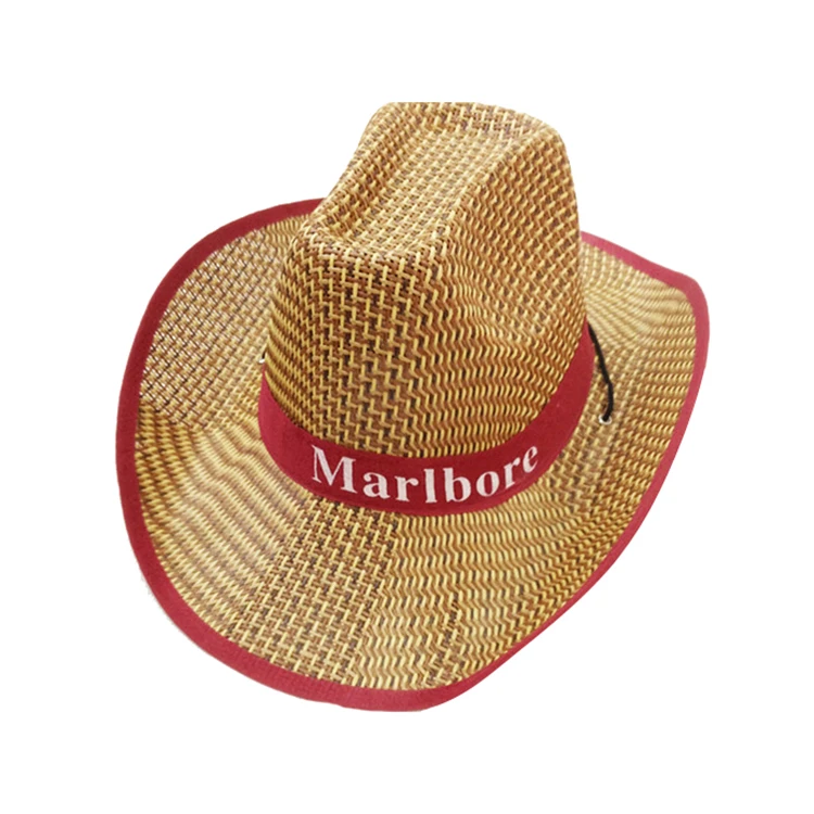 2019 Fashion Summer Unisex Beach Hats Wide Brim Wholesale Raffia Cowboy Straw Hats For Men