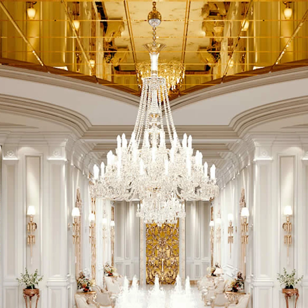 Luxury crystal pendant light chandelier modern for wedding Hotel