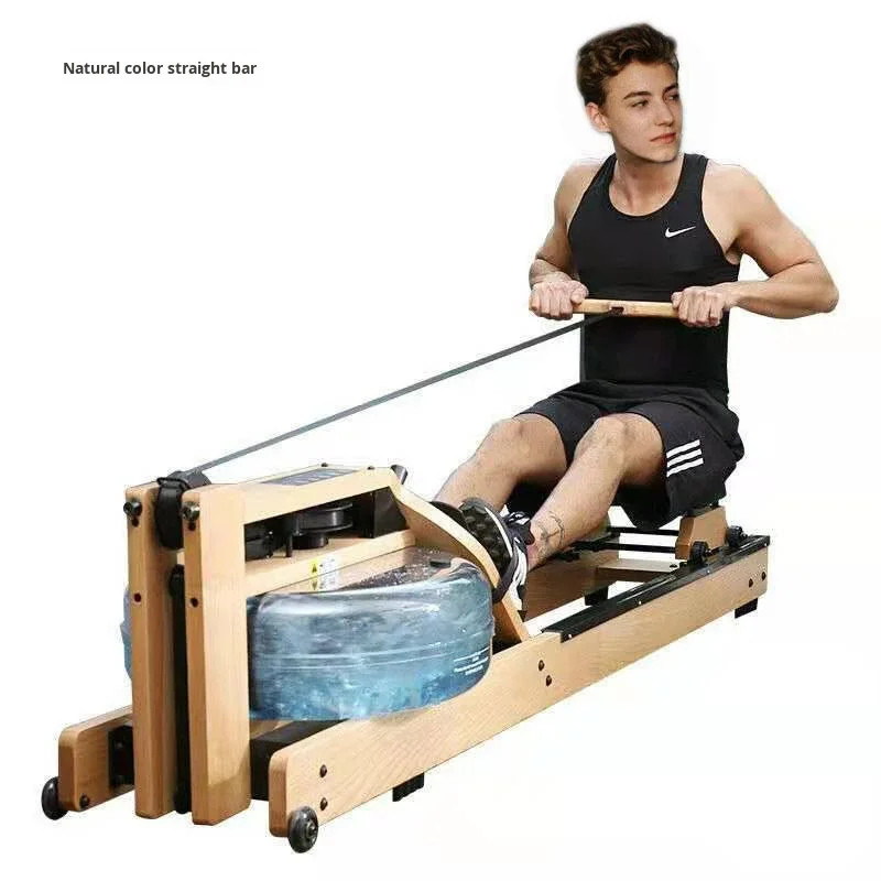 Hyrox Double-track Folding Solid Wood Rowing Machine Home Use Water ...
