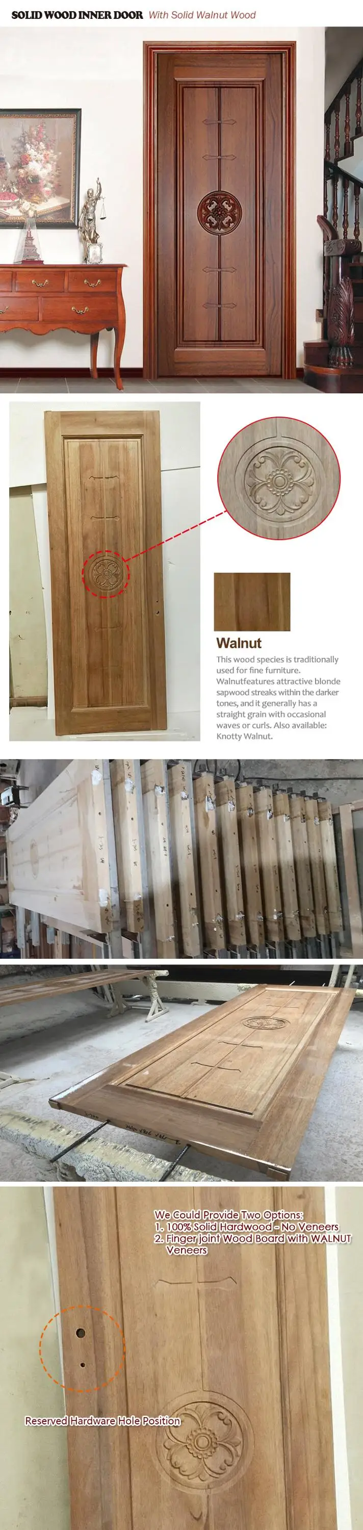 Professional factory inner door designs house wood models