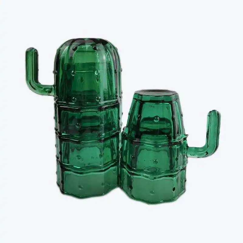 green glass cups