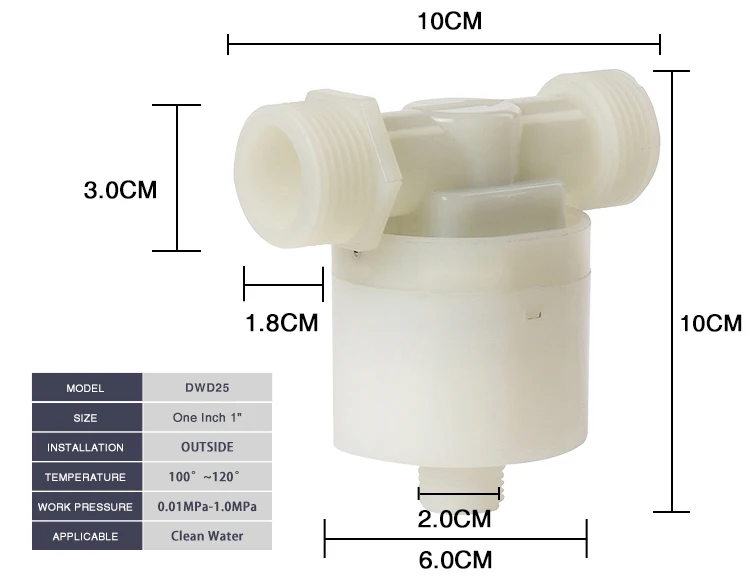 Fully Automatic Water Level Control Valve Small Size Shut Off Float