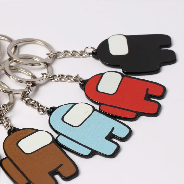 Promotional Among Us Game Keychain Keyring Trust No One Amongus Figure