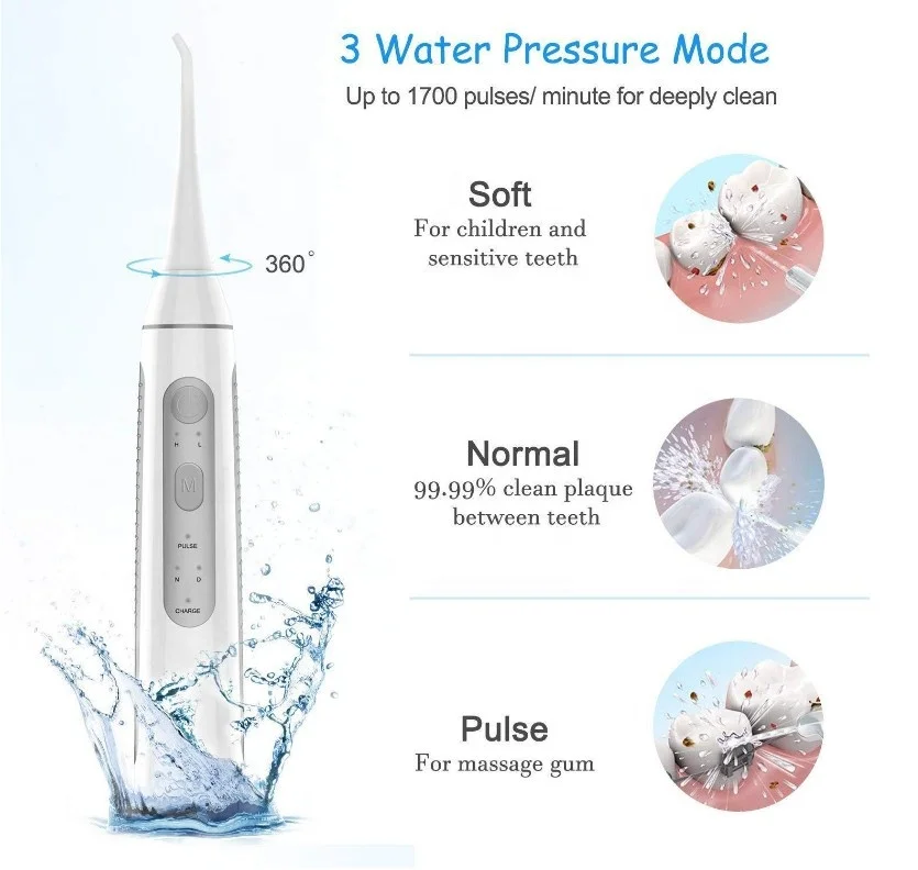 Personalized Rechargeable Electric Complete Care Water Flosser and Sonic Toothbrush