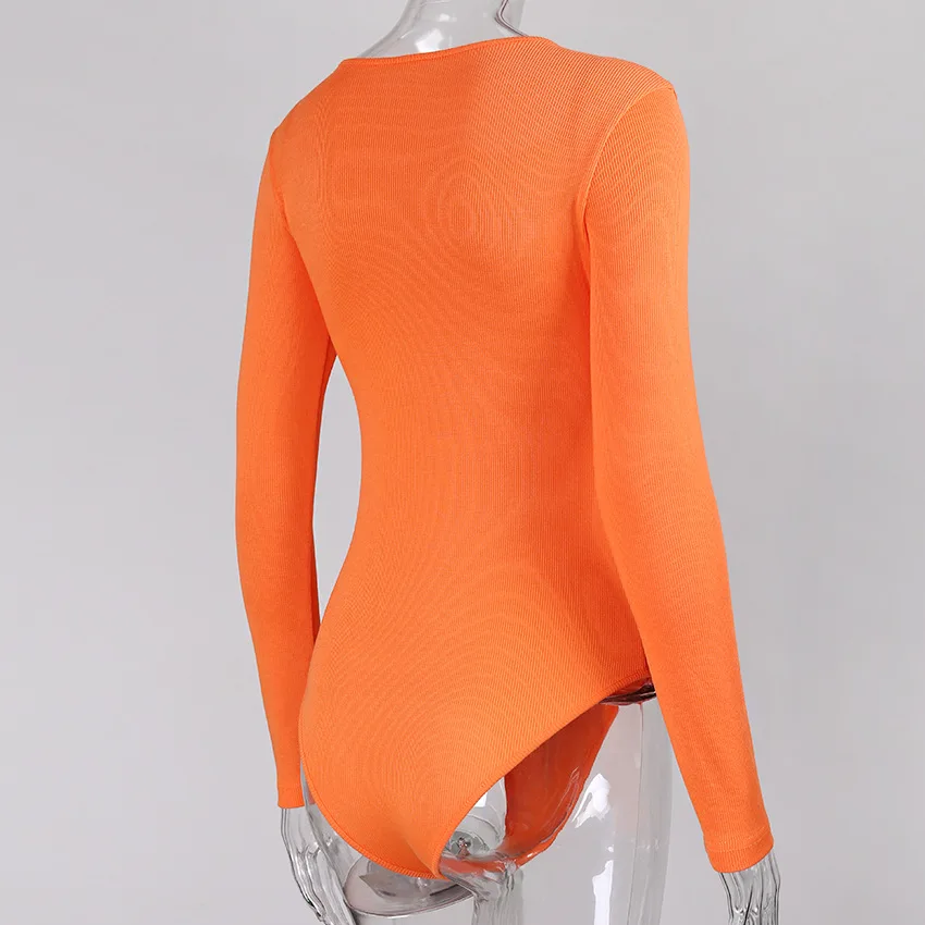 X00476s New 2020 Women Bodysuits Sexy Splicing Wavy Round Neck Short