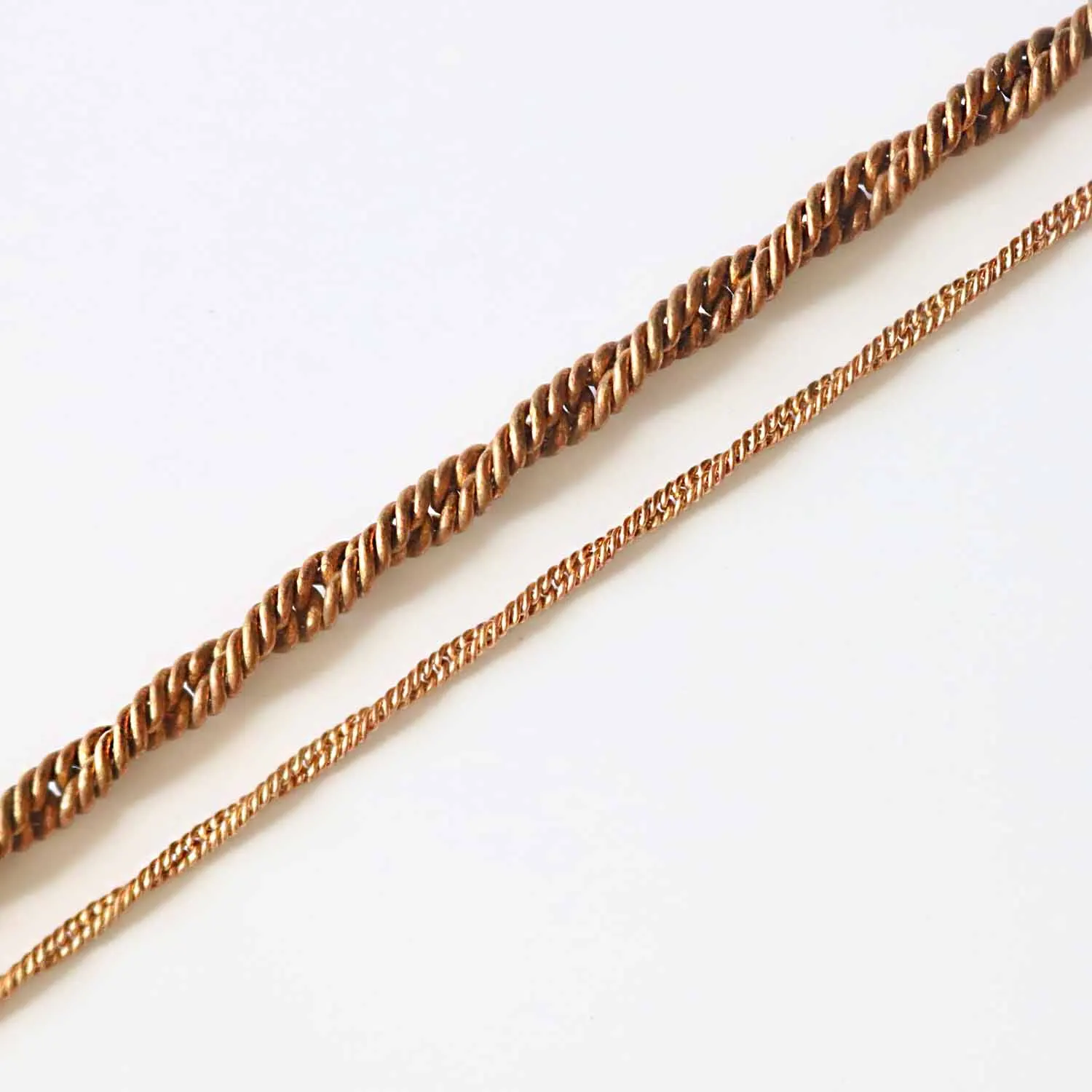 raw特殊长绳链项链声明赃物扭曲绳链 - buy 扭绳链,链接链,黄铜链