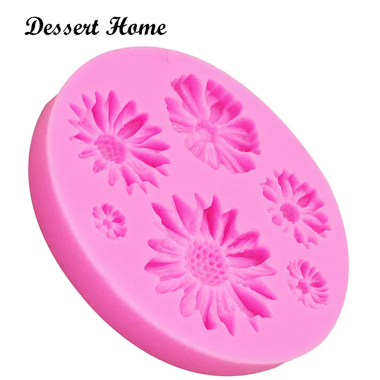 D0193 Diy 3d Chrysanthemum Silicone Fondant Mold Cake Decorating Tools ...