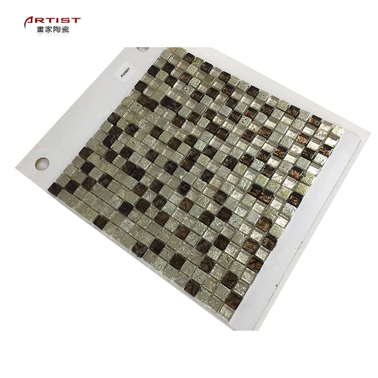 水晶玻璃瓷砖墙面马赛克图案艺术玻璃折扣背景不锈钢金属混合玻璃马赛克瓷砖 Buy 水晶玻璃瓷砖墙面马赛克图案艺术玻璃折扣 优质不规则拼接水晶玻璃墙面瓷砖 佛山颜色浅棕色水晶玻璃马赛克