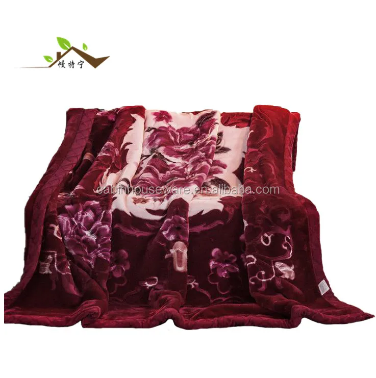 Mink Blankets Wholesale 2 Ply Raschel Blanket Custom High Quality Super